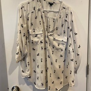 Torrid black cat blouse